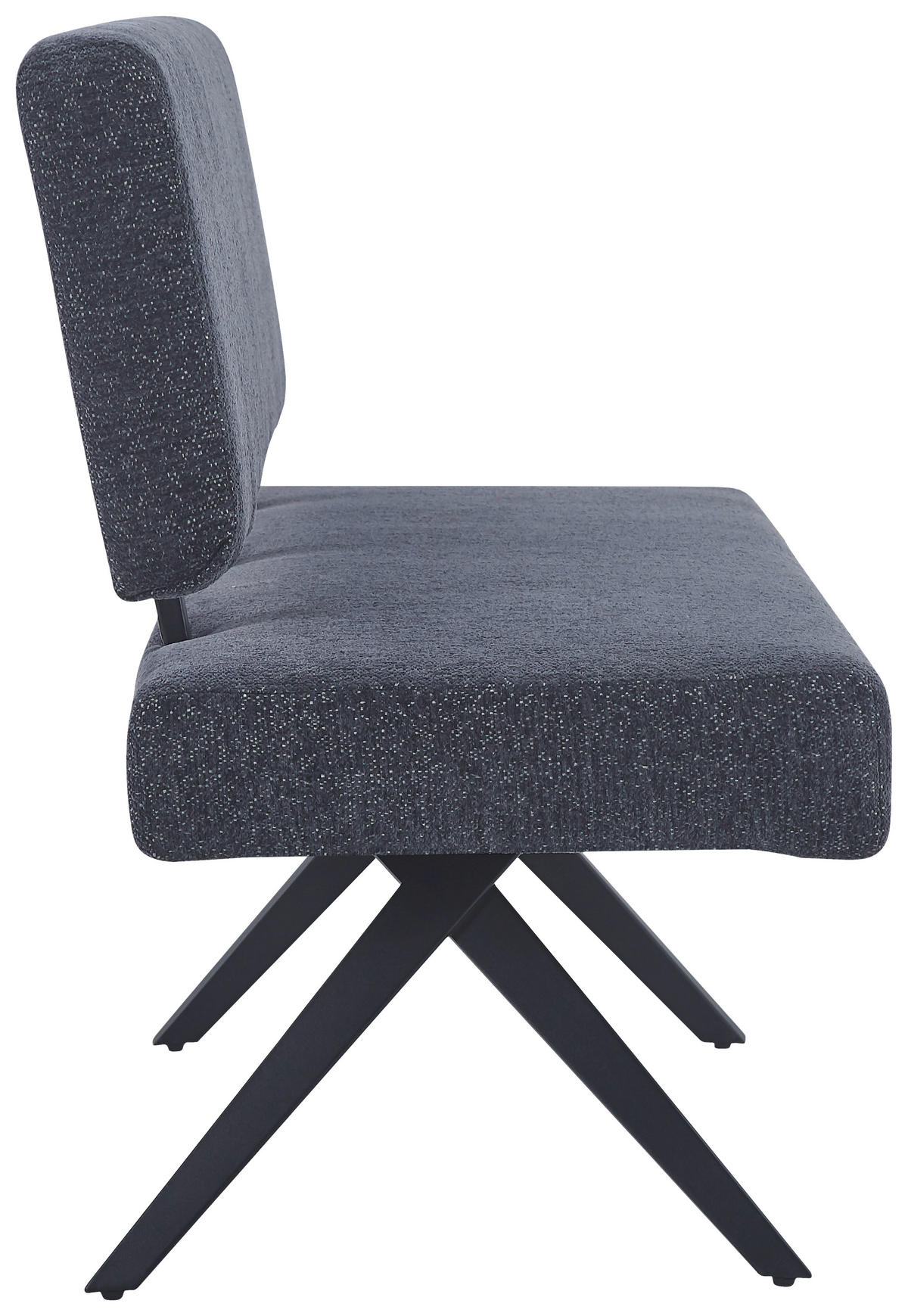 SITZBANK in Metall, Textil Dunkelgrau  - Dunkelgrau/Schwarz, KONVENTIONELL, Textil/Metall (140/90/62cm) - MID.YOU