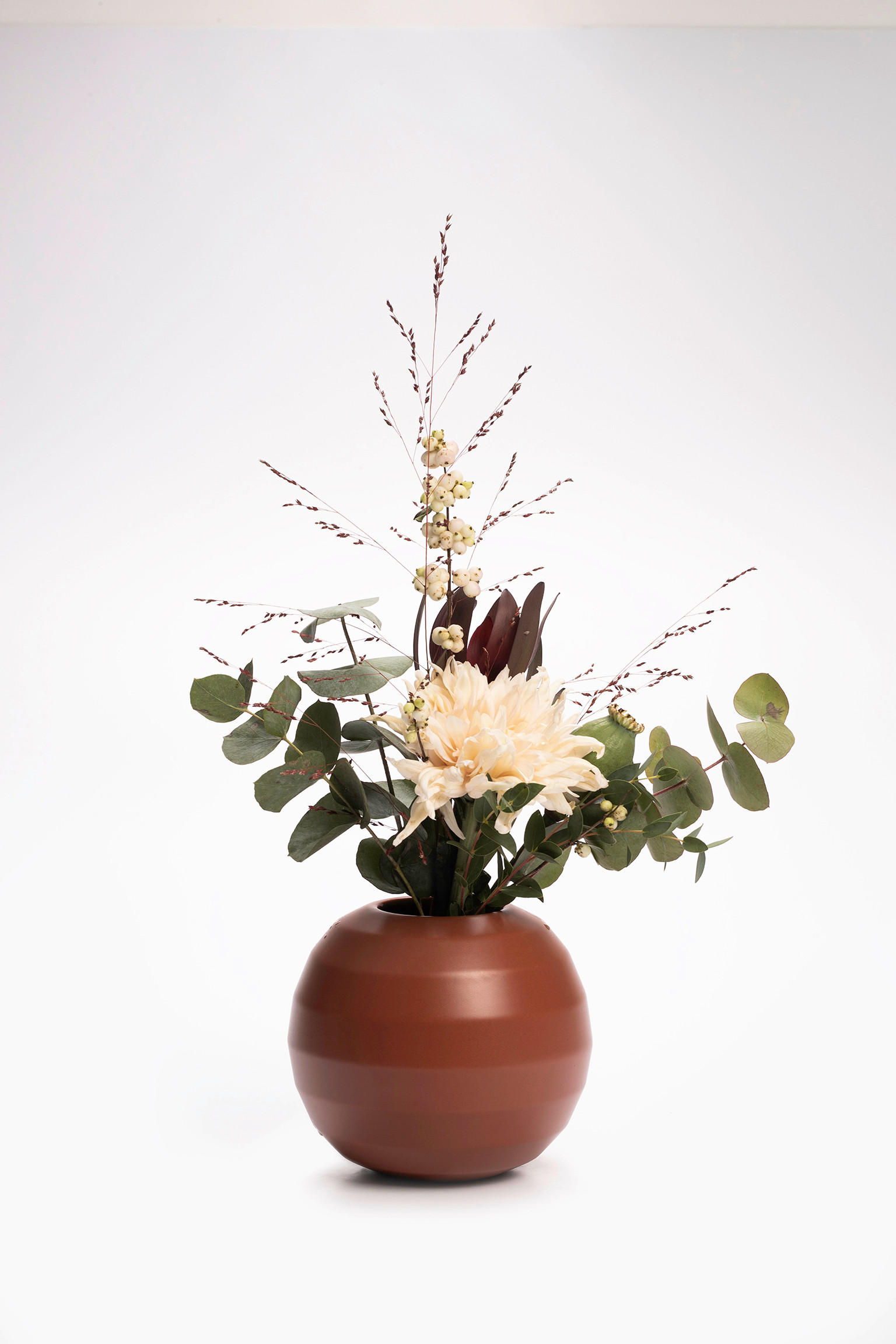 VASE 14 cm  - Rotbraun, Basics, Keramik (16/14cm) - Markslöjd