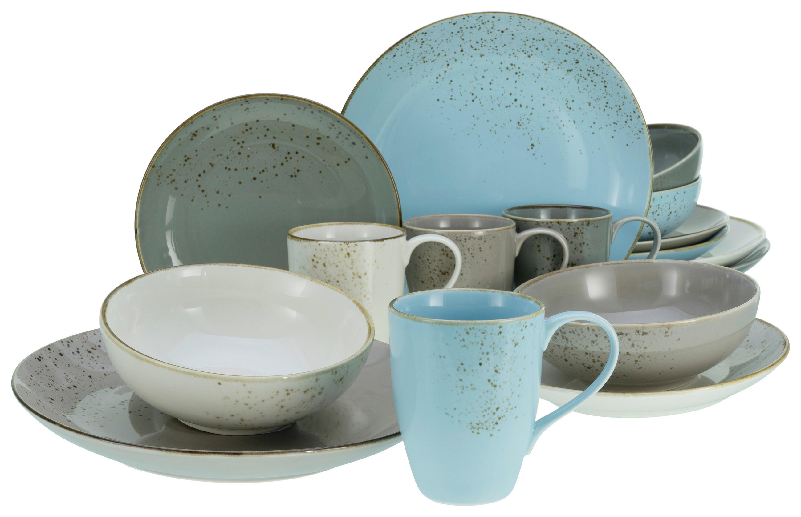 KOMBISERVICE Multicolor Skandinavien 16-teilig 4 Personen  - Multicolor, Trend, Keramik - Creatable