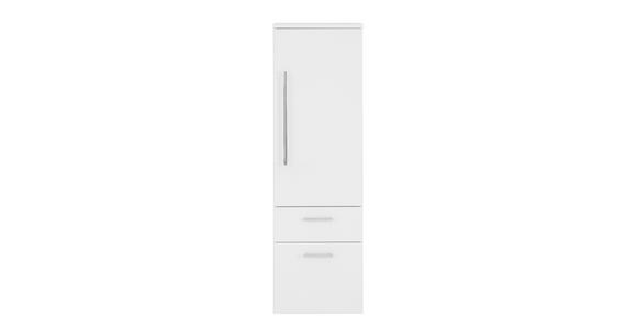 MIDISCHRANK 40/129,6/30 cm - Chromfarben/Weiß, Design, Glas/Holzwerkstoff (40/129,6/30cm) - Dieter Knoll
