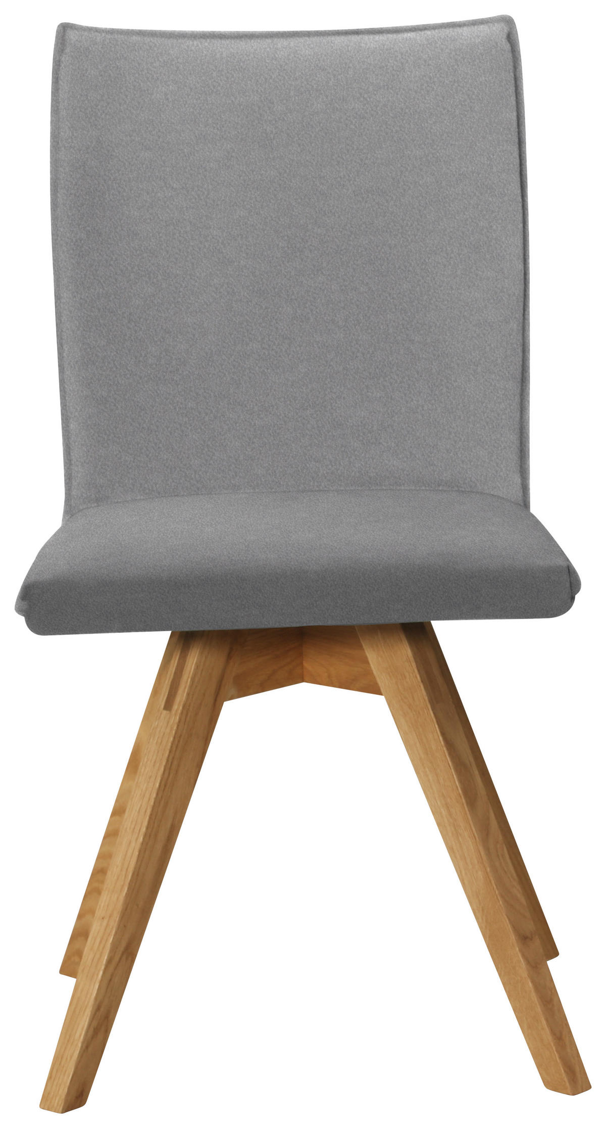 STUHL  in Lederlook, Mikrofaser  - Eichefarben/Hellgrau, Konventionell, Holz/Textil (60/91/61cm) - Moderano