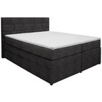 BOXSPRINGBETT 160/200 cm  in Anthrazit  - Wengefarben/Anthrazit, KONVENTIONELL, Holz/Textil (160/200cm) - Carryhome