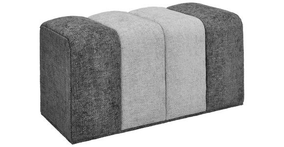 HOCKER in Textil Hellgrau, Dunkelgrau  - Dunkelgrau/Hellgrau, Trend, Textil (84/45/45cm) - Xora