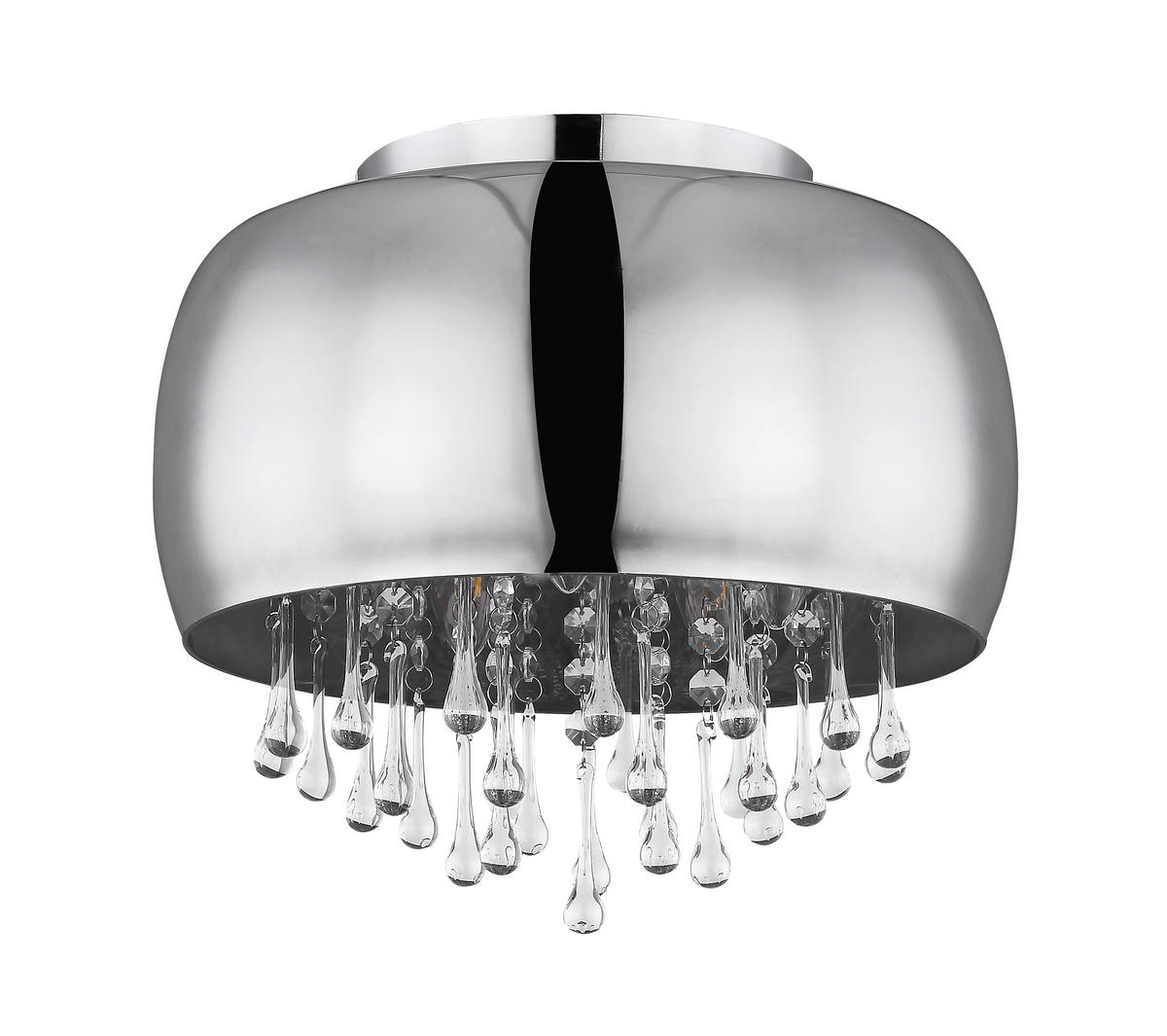 DECKENLEUCHTE 35/28 cm   - Klar/Chromfarben, Basics, Glas/Metall (35/28cm) - Globo
