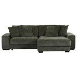 ECKSOFA in Flachgewebe Anthrazit  280/190 cm  - Anthrazit/Schwarz, KONVENTIONELL, Holz/Textil (280/190cm) - Carryhome