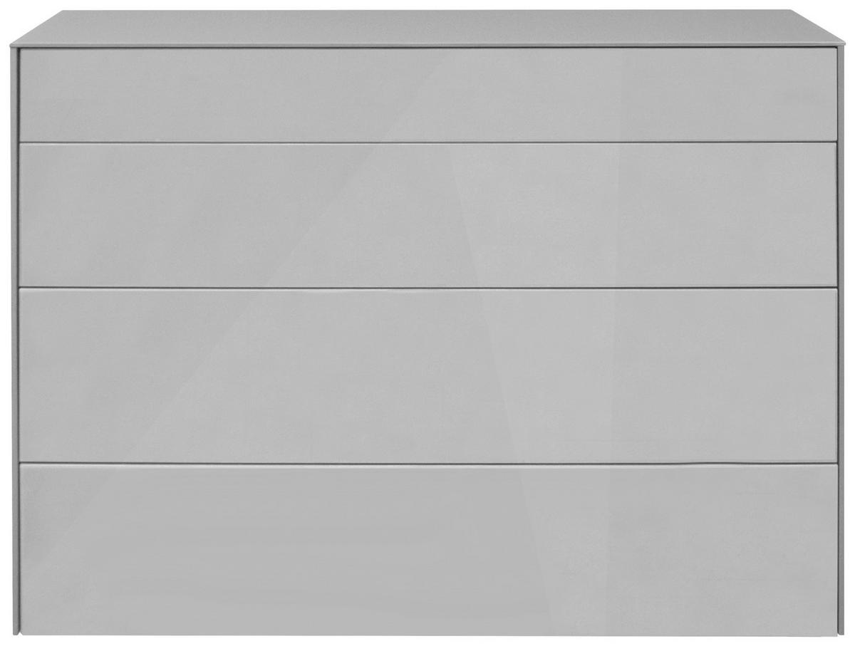 SIDEBOARD Imola  in 121/89/42 cm  - Hellgrau/Schwarz, Design, Glas/Holzwerkstoff (121/89/42cm) - Novel