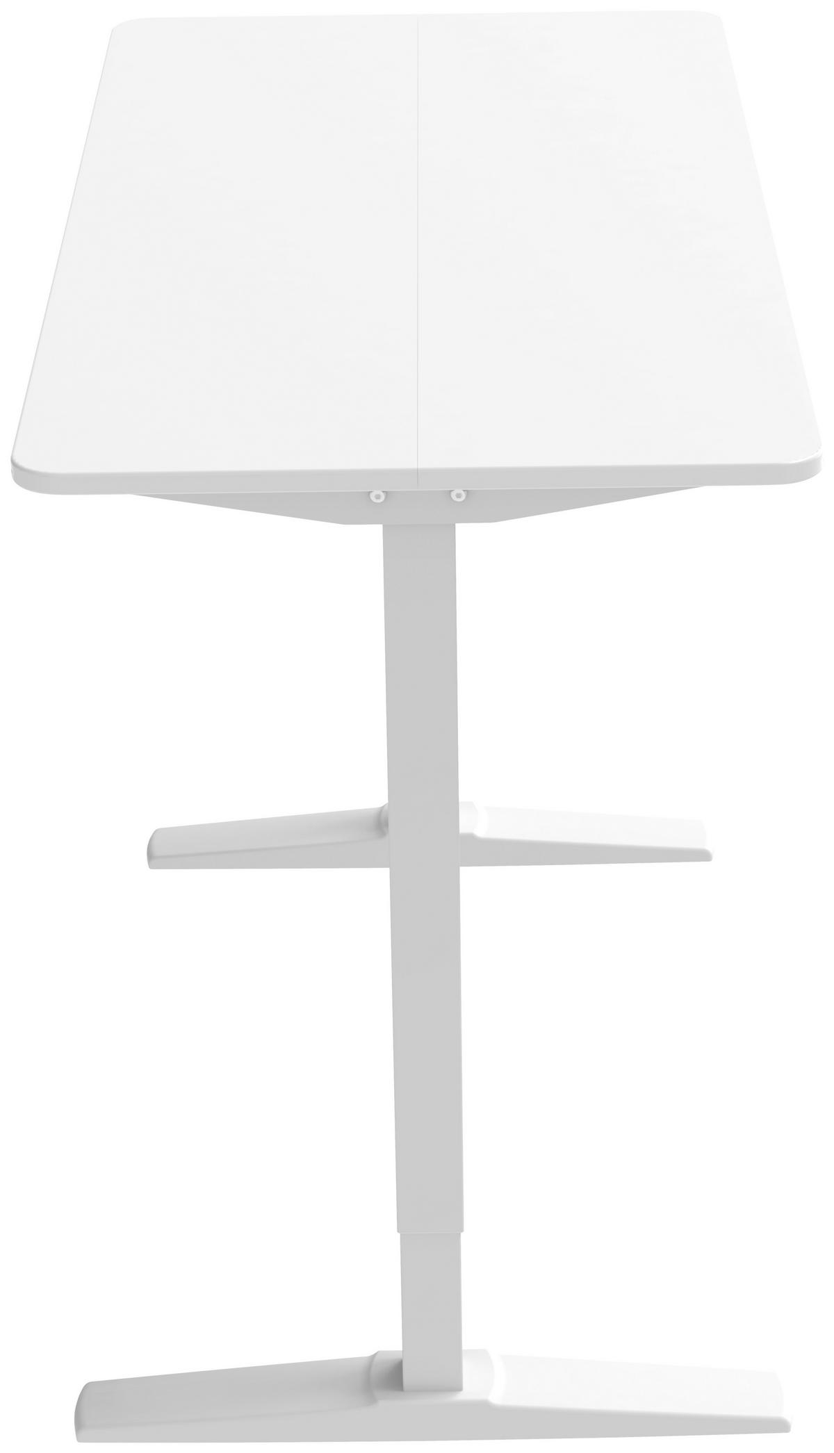 SCHREIBTISCH 120/60/75-120 cm  in Weiß  - Weiß, KONVENTIONELL, Holzwerkstoff/Metall (120/60/75-120cm) - Carryhome