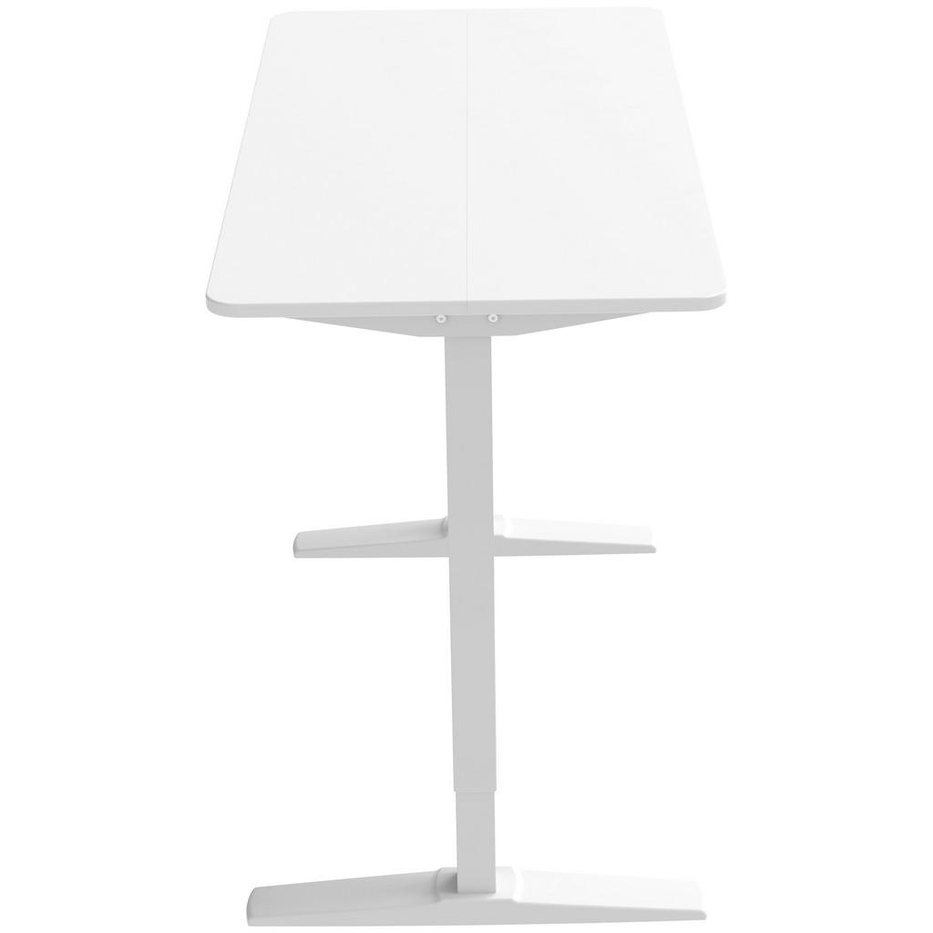 Thumbnail - Carryhome Schreibtisch, Weiß, Metall, Holzwerkstoff, rechteckig, eckig, 60x75-120x120 cm, höhenverstellbar, Arbeitszimme...