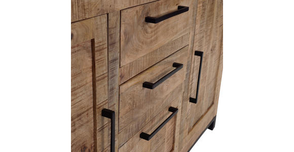 SIDEBOARD  in 140/80/40 cm  - Schwarz/Naturfarben, Design, Holz/Metall (140/80/40cm) - Landscape