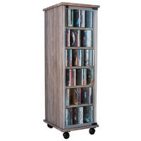 CD-Regal in Eichefarbe - Eichefarben, Konventionell, Glas/Holzwerkstoff (31/97,5/35cm) - MID.YOU