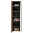 GARDEROBENSCHRANK 66/192/37 cm  - Eichefarben/Schwarz, Design, Holzwerkstoff/Kunststoff (66/192/37cm) - Hom`in