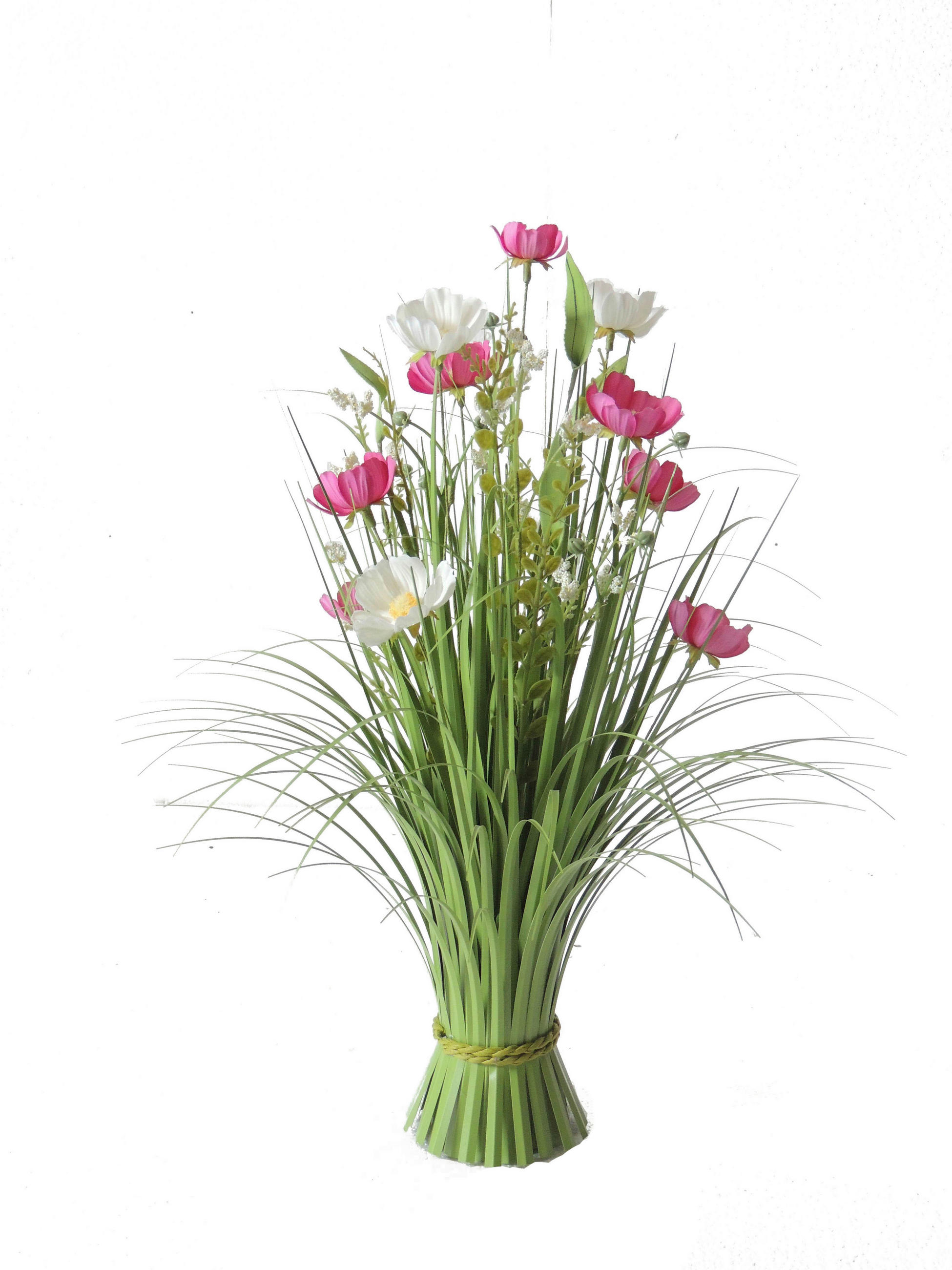 DEKOGRAS  - Rosa/Weiß, LIFESTYLE, Kunststoff/Metall (50cm)