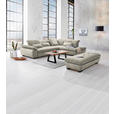 ECKSOFA in Flachgewebe Ecru  313/242 cm  - Ecru/Schwarz, Design, Textil/Metall (313/242cm) - Xora