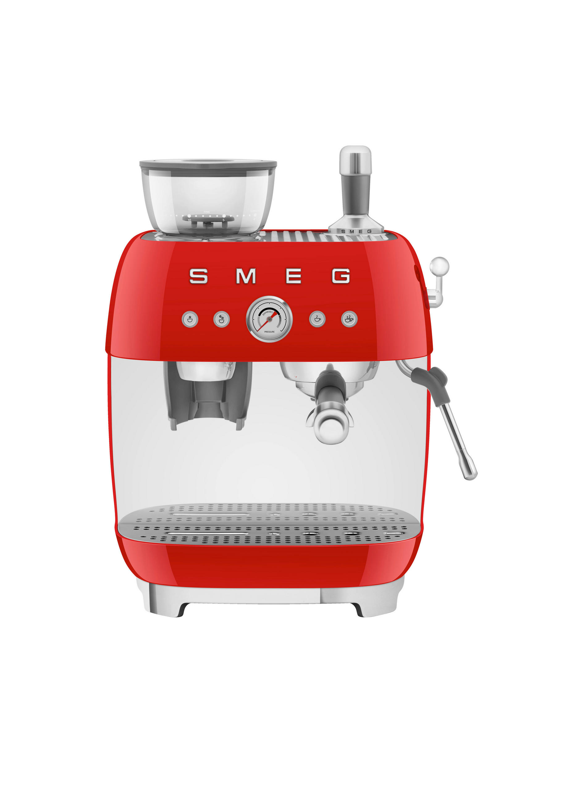 ESPRESSOMASCHINE 50's Style  - Rot, Trend, Metall (33.4/44.3/43.0cm) - SMEG
