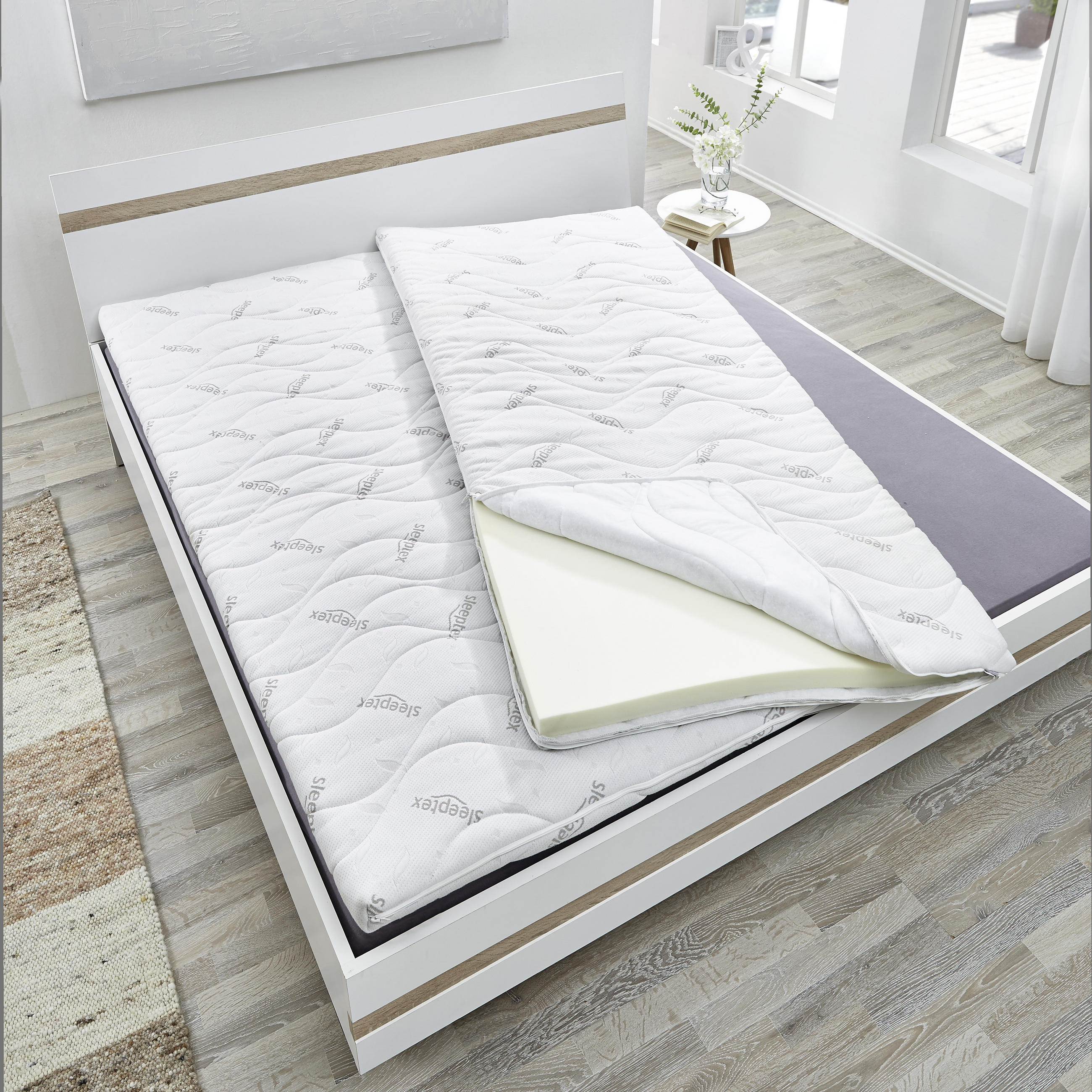 VRCHNÍ MATRACE, 180/200 cm - Basics, textil (180/200cm) - Sleeptex