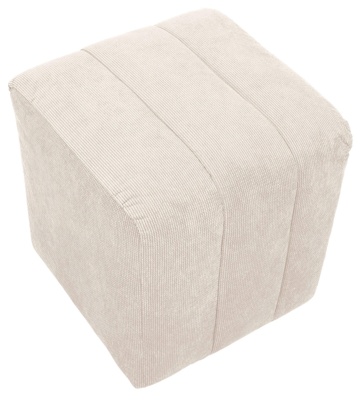 HOCKER in Textil Beige  - Beige/Schwarz, Design, Kunststoff/Textil (43/50/43cm) - Novel