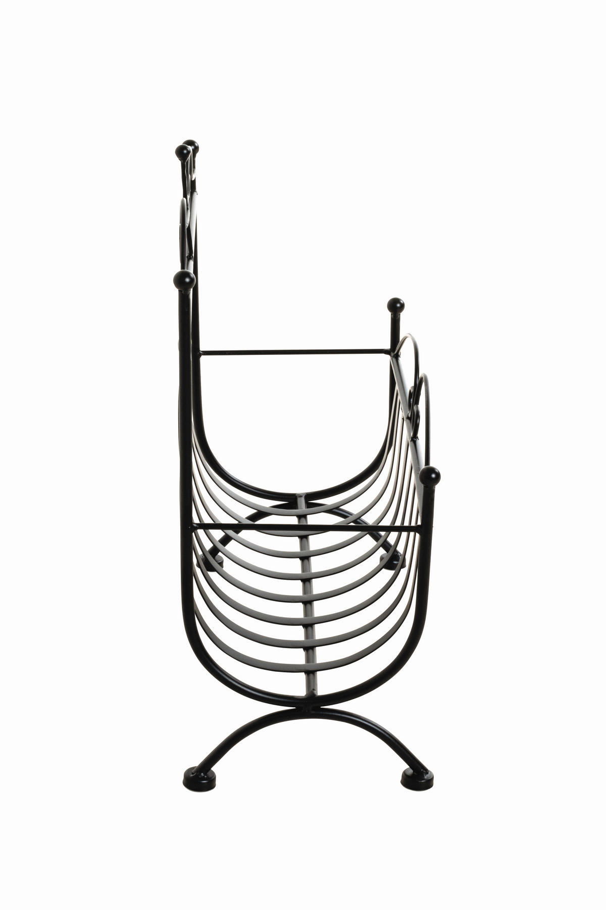 ZEITUNGSSTÄNDER Metall Schwarz  - Schwarz, Basics, Metall (37/44/18cm)