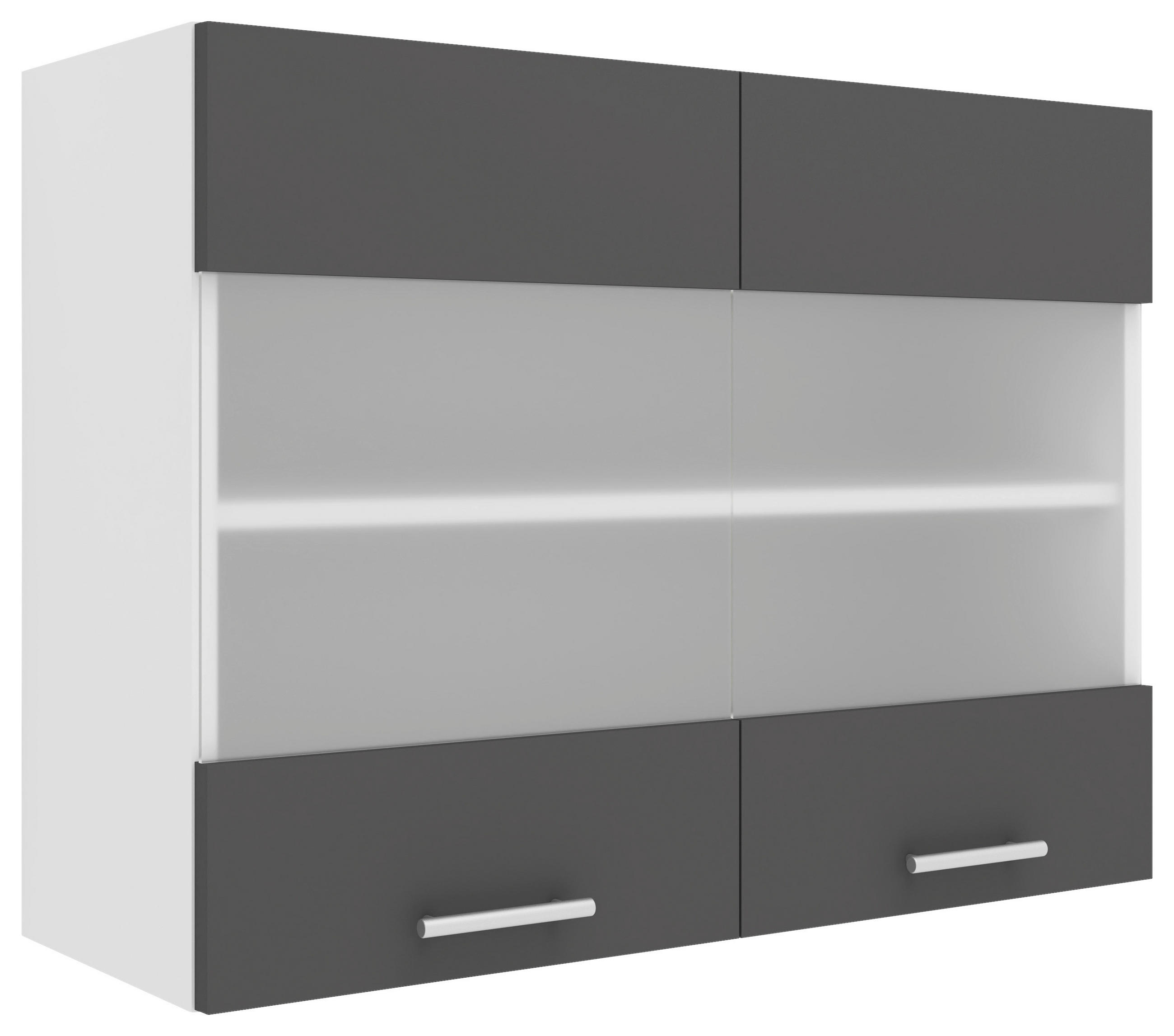 HÄNGESCHRANK Anthrazit - Anthrazit/Alufarben, KONVENTIONELL, Holzwerkstoff/Metall (80/60/31cm) - MID.YOU