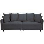 BIGSOFA in Cord Anthrazit  - Anthrazit/Schwarz, Design, Textil/Metall (226/91/103cm) - Carryhome