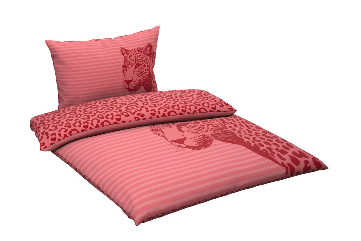 WENDEBETTWÄSCHE 2-teilig Satin 140/200 cm  - Rosa, Design, Textil (140/200cm) - Esposa