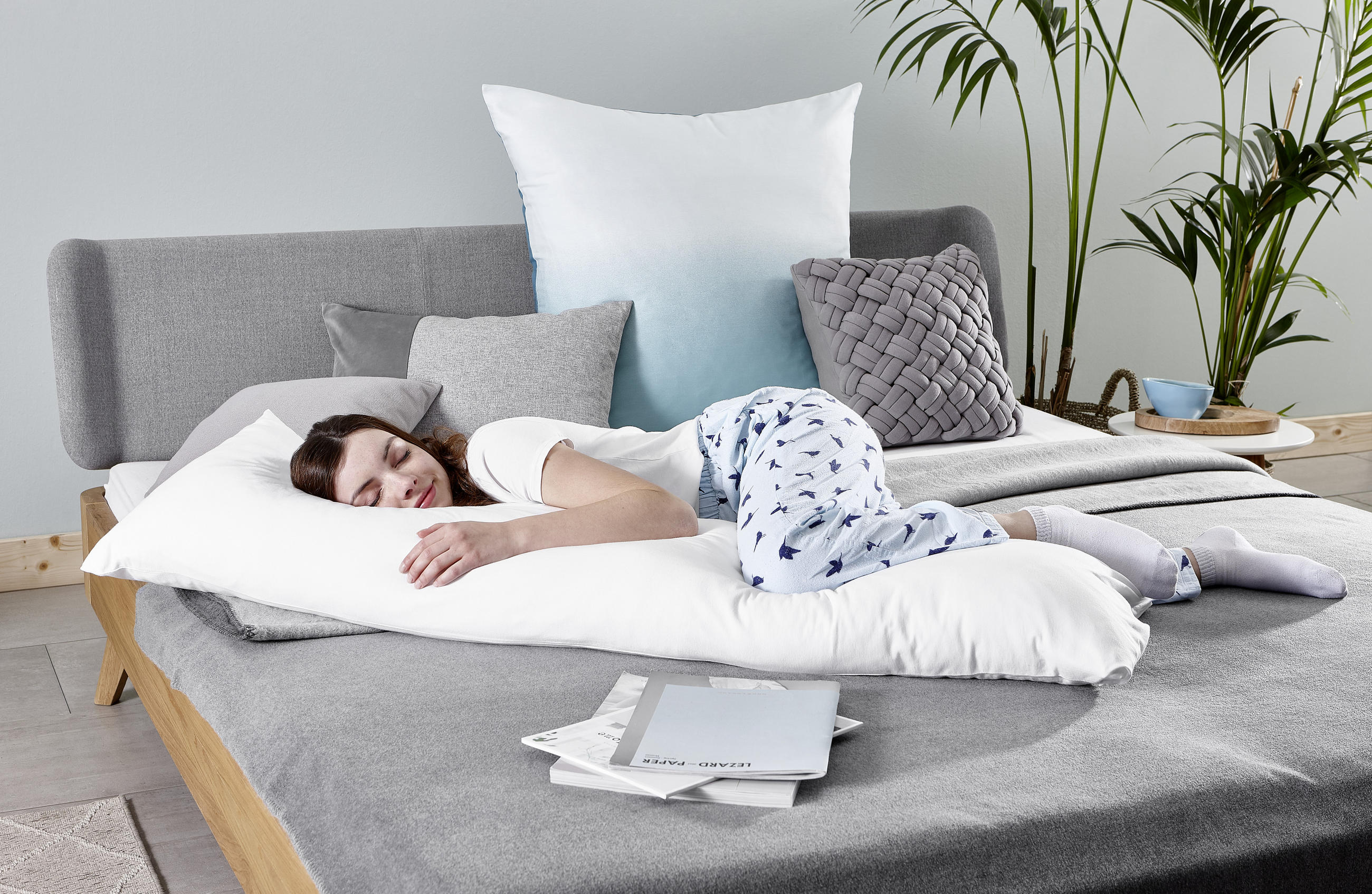 SEITENSCHLÄFERKISSEN - Weiß, Basics, Textil (40/140cm) - Sleeptex