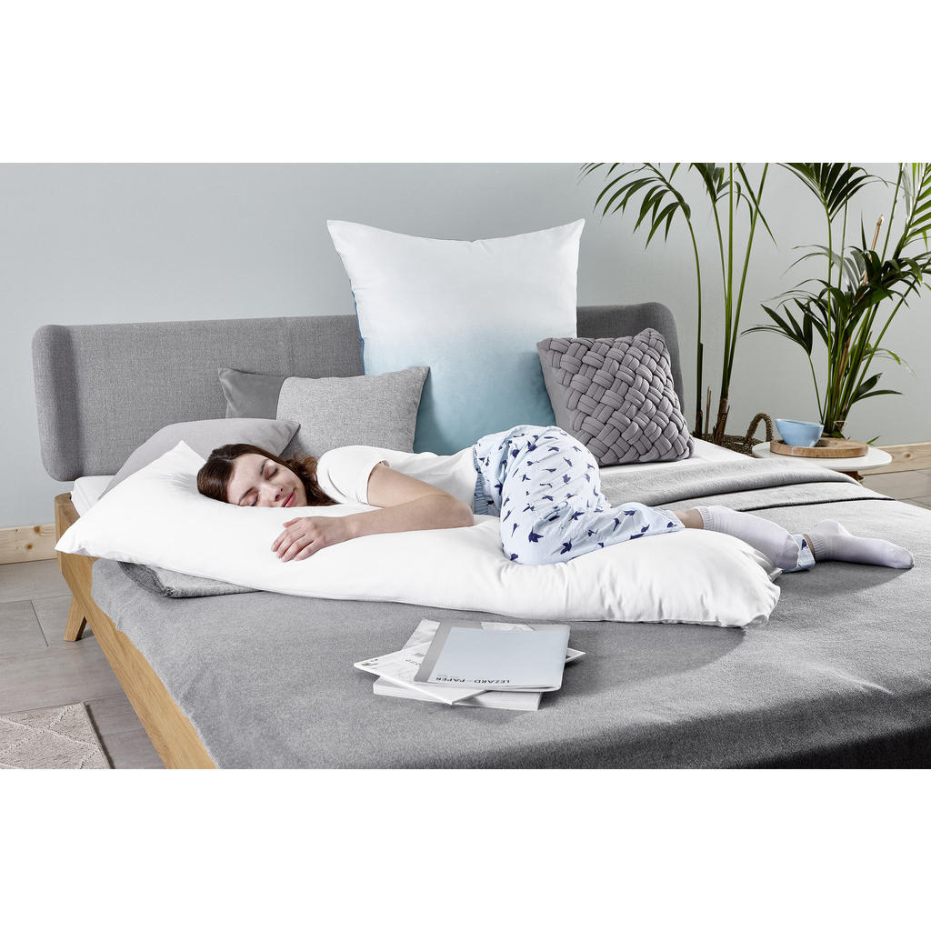 Thumbnail - Sleeptex Seitenschläferkissen Dallas, Weiß, Textil, Füllung: Polyester, 40x140 cm, Textiles Vertrauen - Oeko-Tex®, für H...