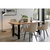 TISCHGRUPPE Naturfarben, Beige  - Beige/Naturfarben, MODERN, Holz/Textil (160/85/76,5cm) - Livetastic