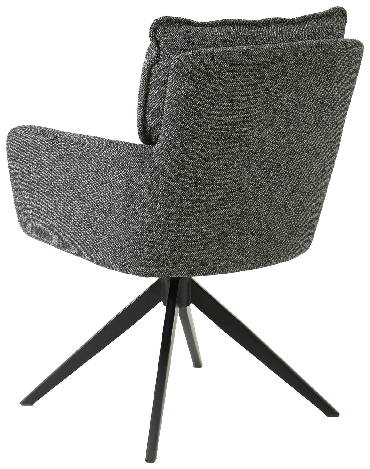 ARMLEHNSTUHL  in Eisen Leinenoptik  - Schwarz/Grau, Design, Textil/Metall (61/90/67cm) - Novel