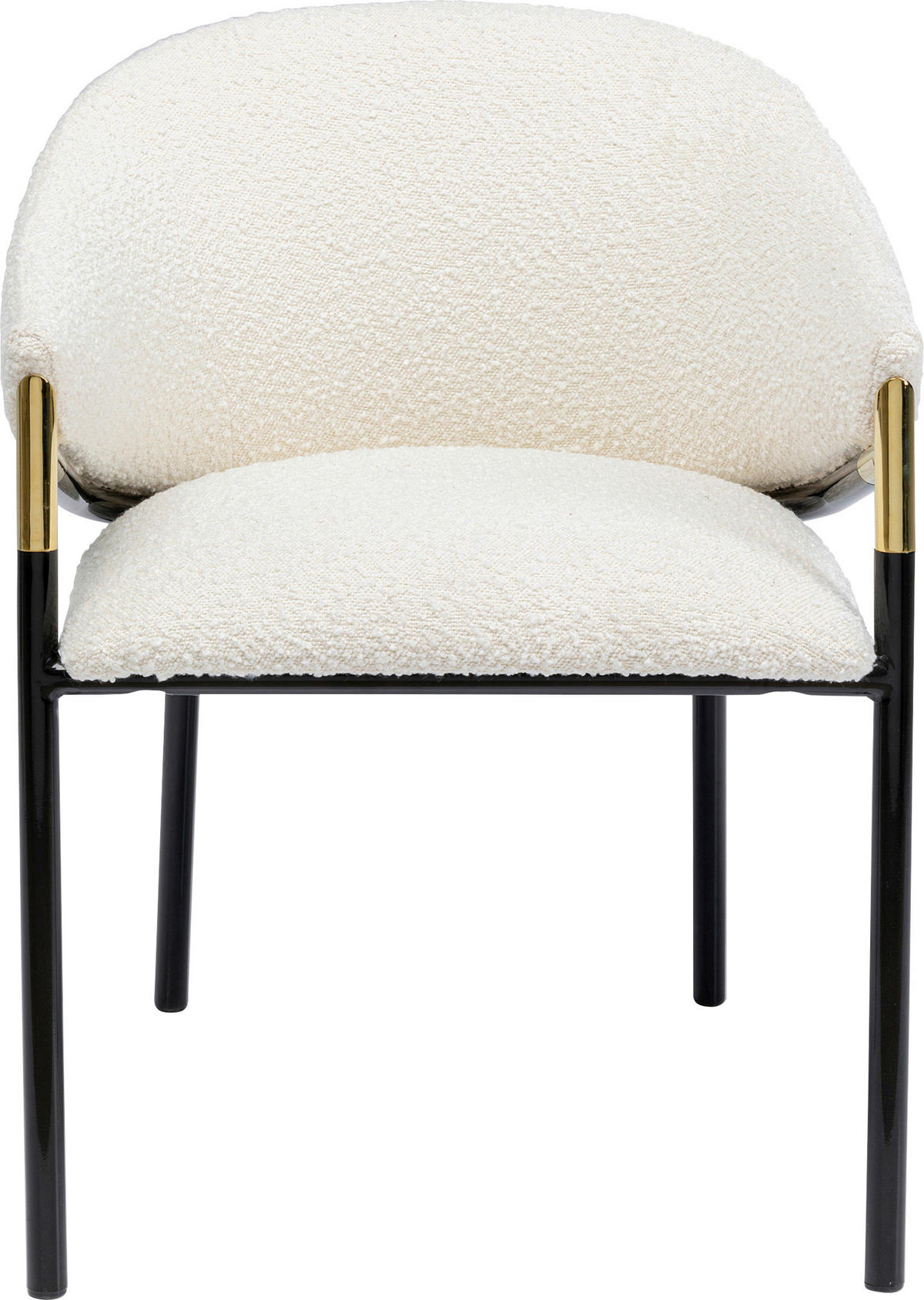 ARMLEHNSTUHL  in Stahl Teddystoff  - Goldfarben/Schwarz, Design, Textil/Metall (58/78,5/56,5cm) - Kare-Design