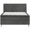 BOXSPRINGBETT 160/200 cm  in Anthrazit  - Eichefarben/Anthrazit, KONVENTIONELL, Holz/Textil (160/200cm) - Welnova