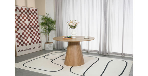 ESSTISCH 120/120/75 cm Echtholz, Nachbildung  Holzwerkstoff, Holz rund Eichefarben  - Eichefarben, Design, Holz/Holzwerkstoff (120/120/75cm) - Xora