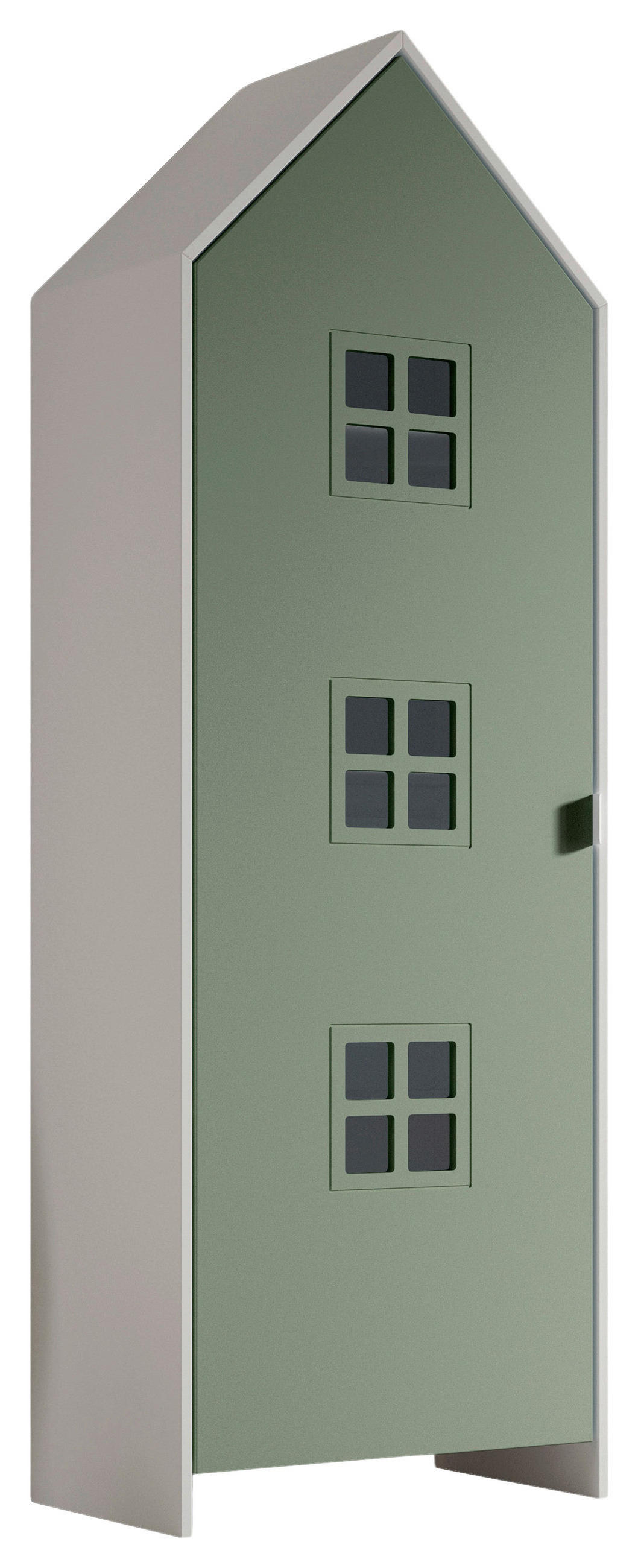  KINDERKLEIDERSCHRANK Grün, Weiß  - Weiß/Grün, MODERN, Holzwerkstoff/Metall (57,6/171,3/37cm) - Vipack