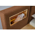 BOXSPRINGBETT 160/200 cm  in Eichefarben, Orange  - Eichefarben/Orange, Natur, Holz/Textil (160/200cm) - Valnatura