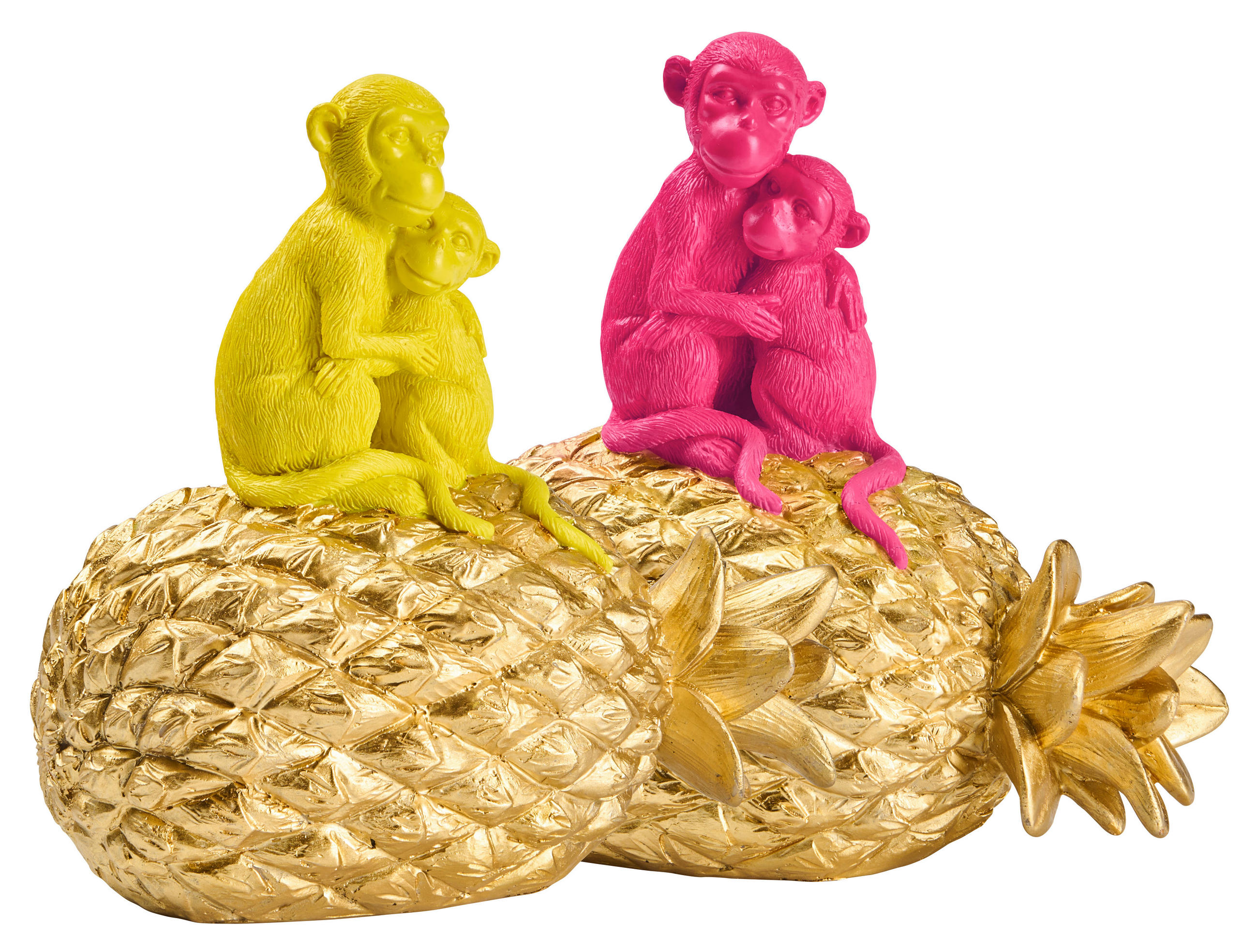 DEKOANANAS - Goldfarben, Design, Stein (12/19,5/19,5cm)