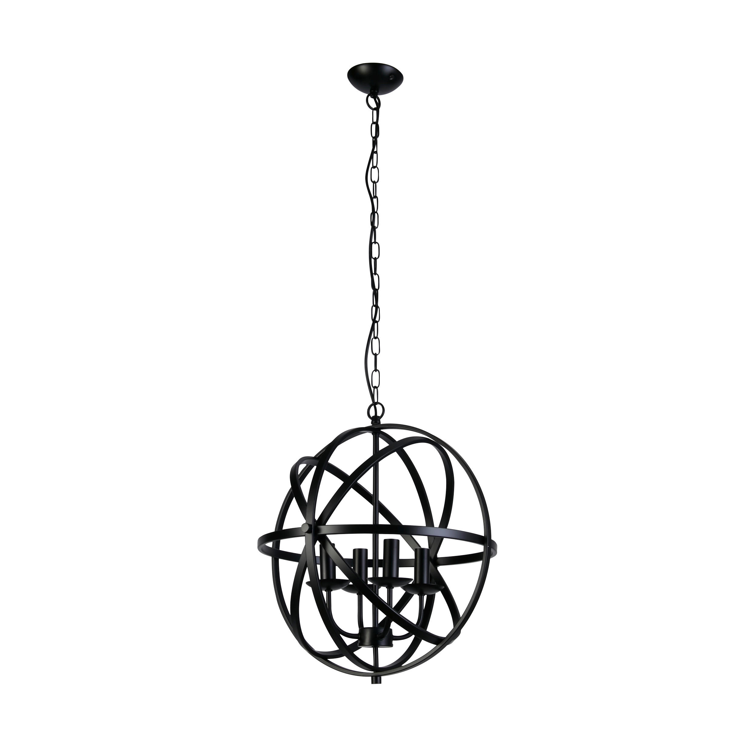 Searchlight Hängeleuchte Orbit Schwarz 116 cm
