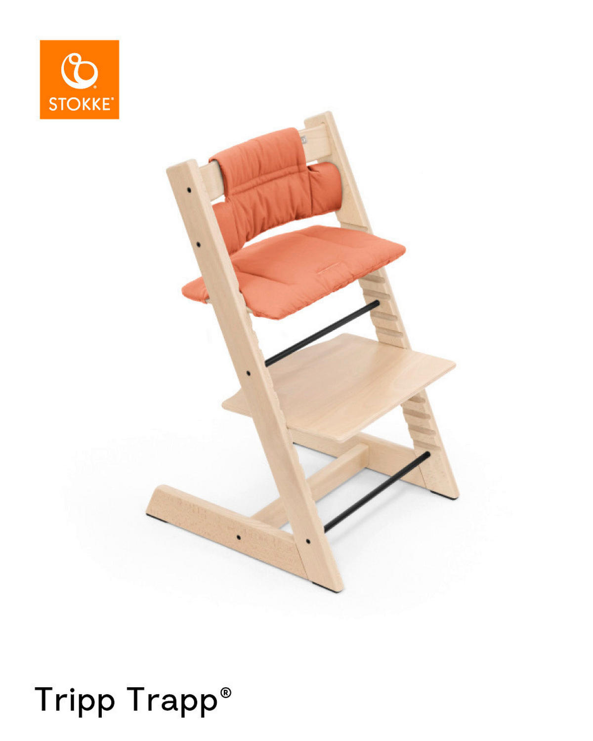 HOCHSTUHLEINLAGE Tripp Trapp  - Terracotta, Basics, Textil (2/25/42cm) - Stokke