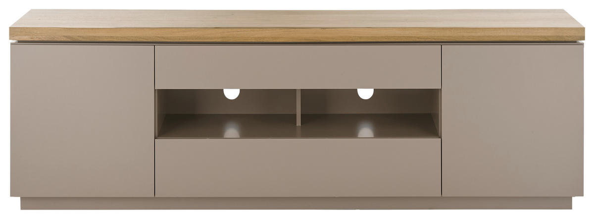LOWBOARD Palamos  in 173/57/40 cm  - Naturfarben/Grau, Basics, Holz/Holzwerkstoff (173/57/40cm)