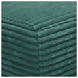ECKSOFA  in Cord Grün  265/224 cm  - Schwarz/Grün, Design, Kunststoff/Textil (265/224cm) - Hom`in