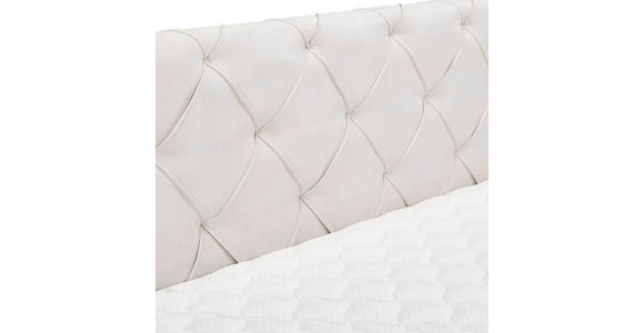 BOXSPRINGBETT 180/200 cm,  in Beige, Matratze, Topper, H3 = fest  - Beige/Schwarz, Design, Textil/Metall (180/200cm) - Esposa