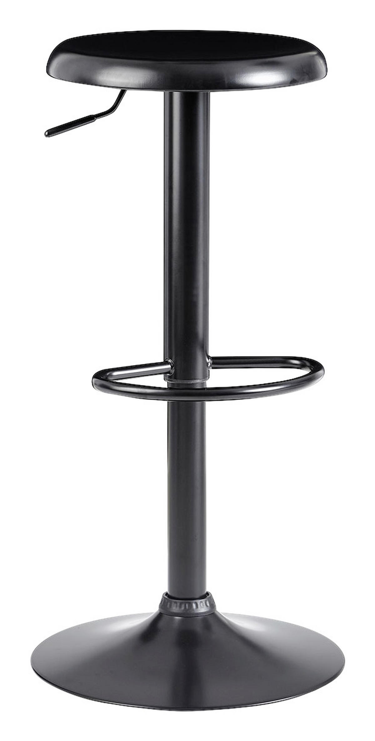 BARHOCKER Schwarz Eisen Sitzfläche 360° drehbar  - Schwarz, MODERN, Metall (40/79/40cm) - MID.YOU