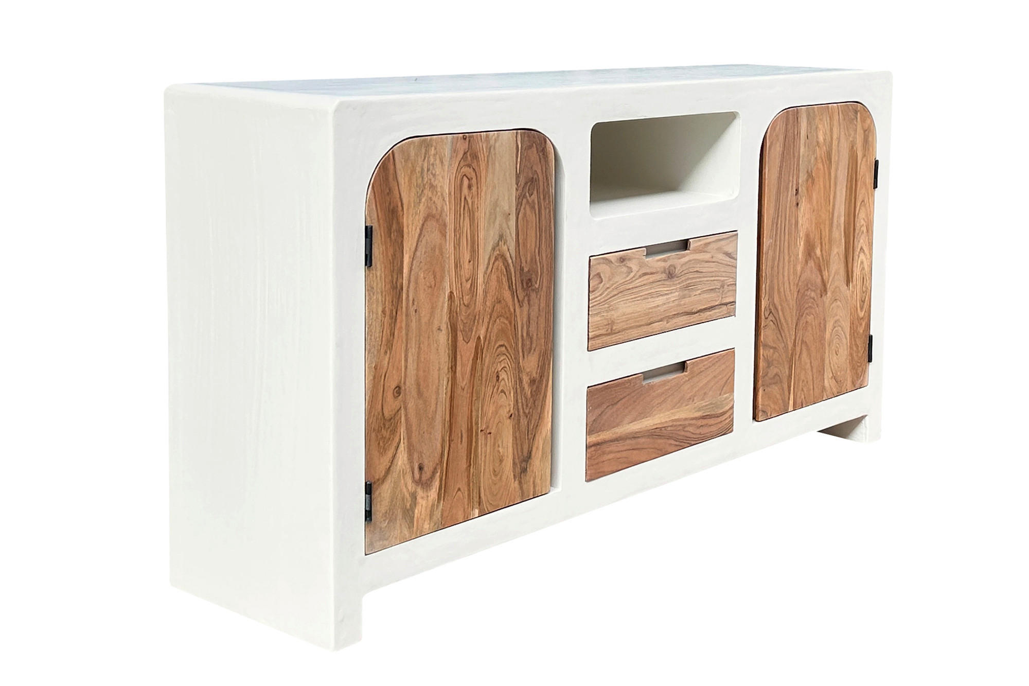Mid.you Sideboard Natur, Weiß 150x80x40 cm