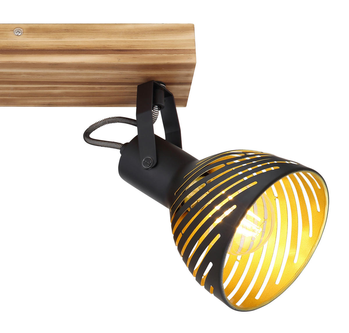REFLEKTOR  Lenna   30/12,5/25 cm          - zlate barve/črna, Basics, kovina/les (30/12,5/25cm) - Globo