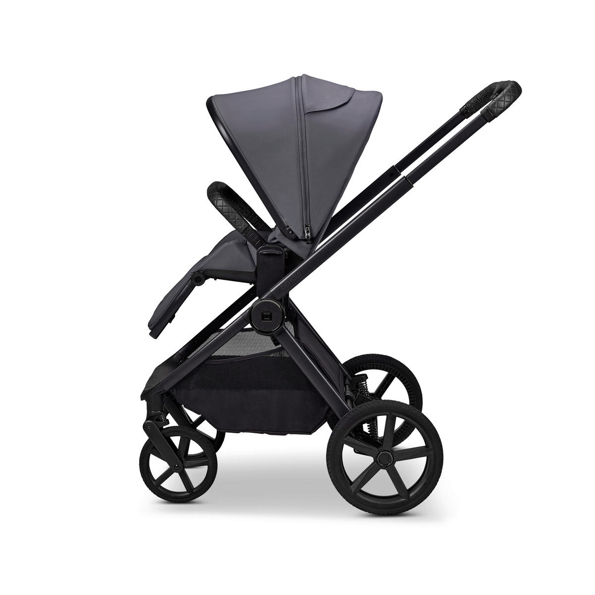KINDERWAGENSET  GIO FOLD ETPU SET  graphite  - Hellgrau/Grau, Basics, Textil/Metall (120/58/92cm) - Moon Edition
