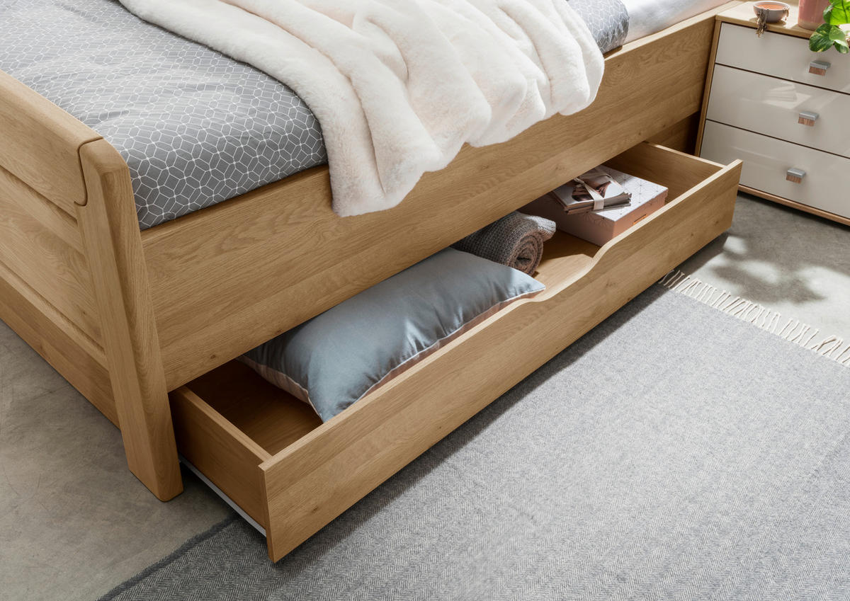 BETT 120/200 cm  in Eichefarben, Champagner   - Champagner/Eichefarben, Konventionell, Holz/Holzwerkstoff (120/200cm) - Venda
