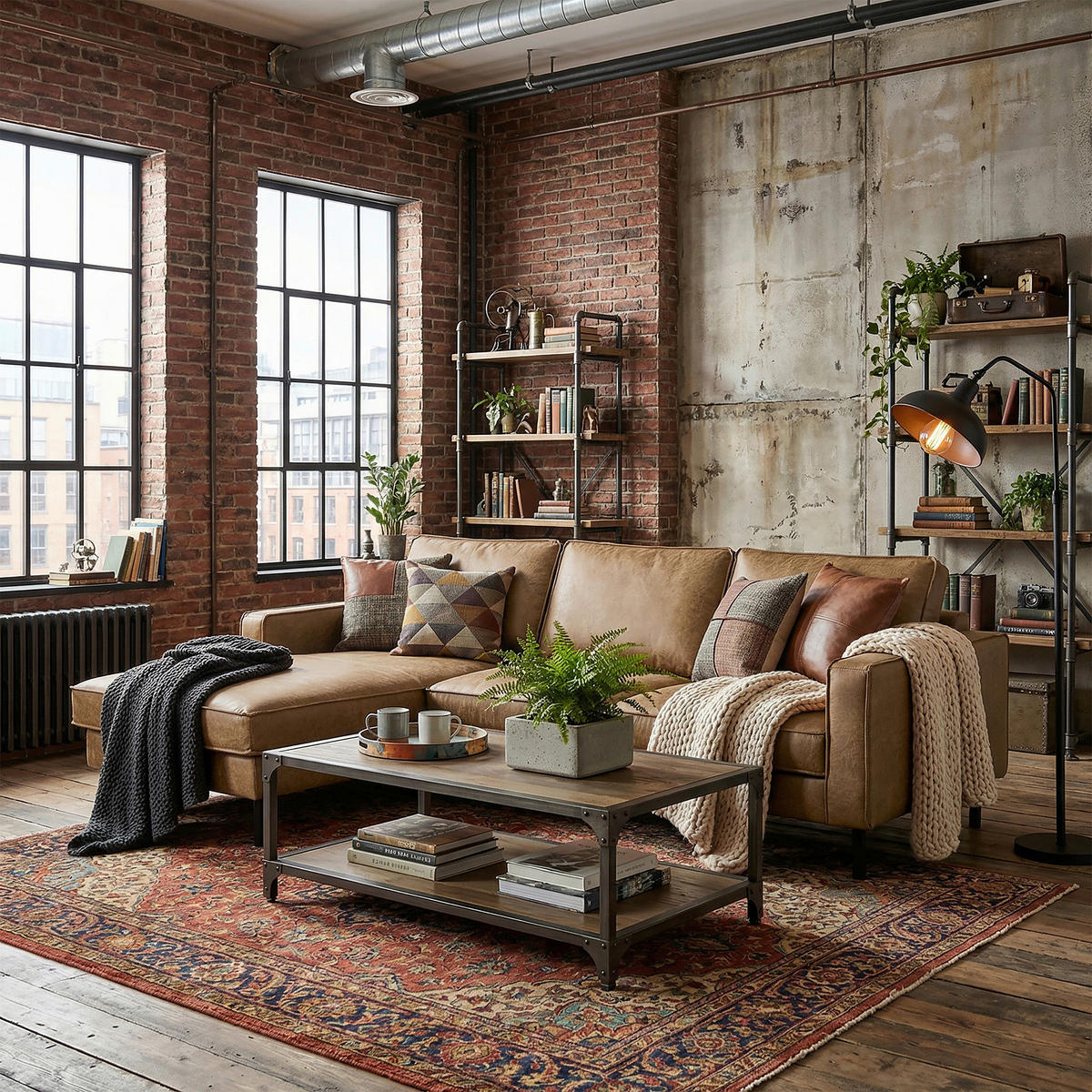 ECKSOFA Lederlook Echtleder Beige  - Beige/Schwarz, Design, Leder/Textil (166/238cm) - Livetastic