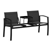 GARTENBANK 143/81/64 cm  Eisen  - Anthrazit, Basics, Glas/Textil (143/81/64cm) - Ambia Garden