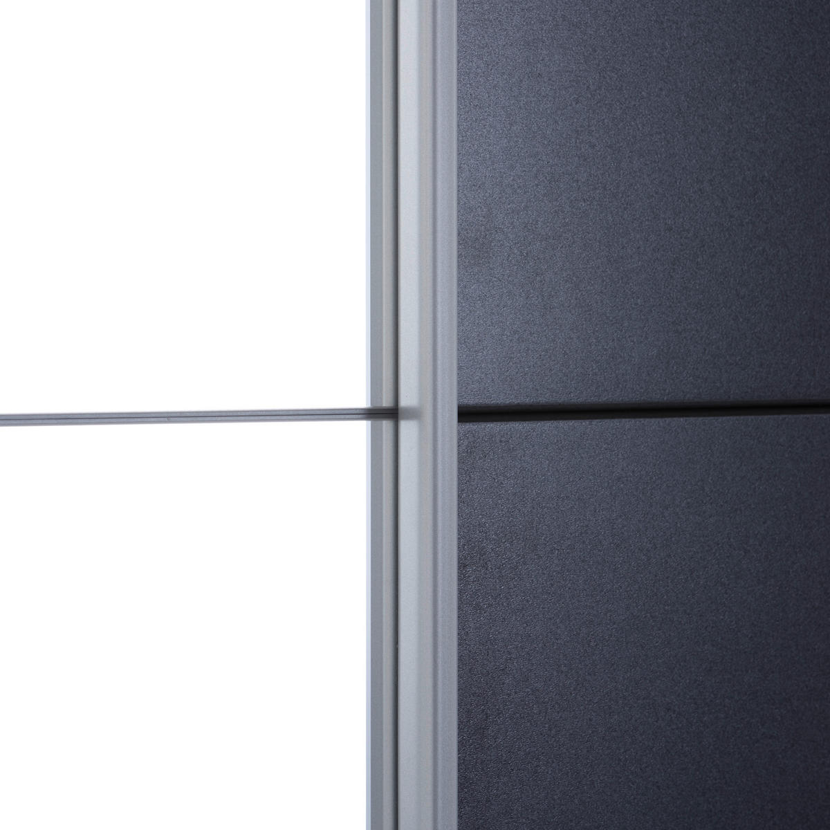 Dulap Cu Uși Culisante, 203/229/62 cm, gri - culoare aluminiu/gri, Basics, metal/material pe bază de lemn (203/229/62cm)