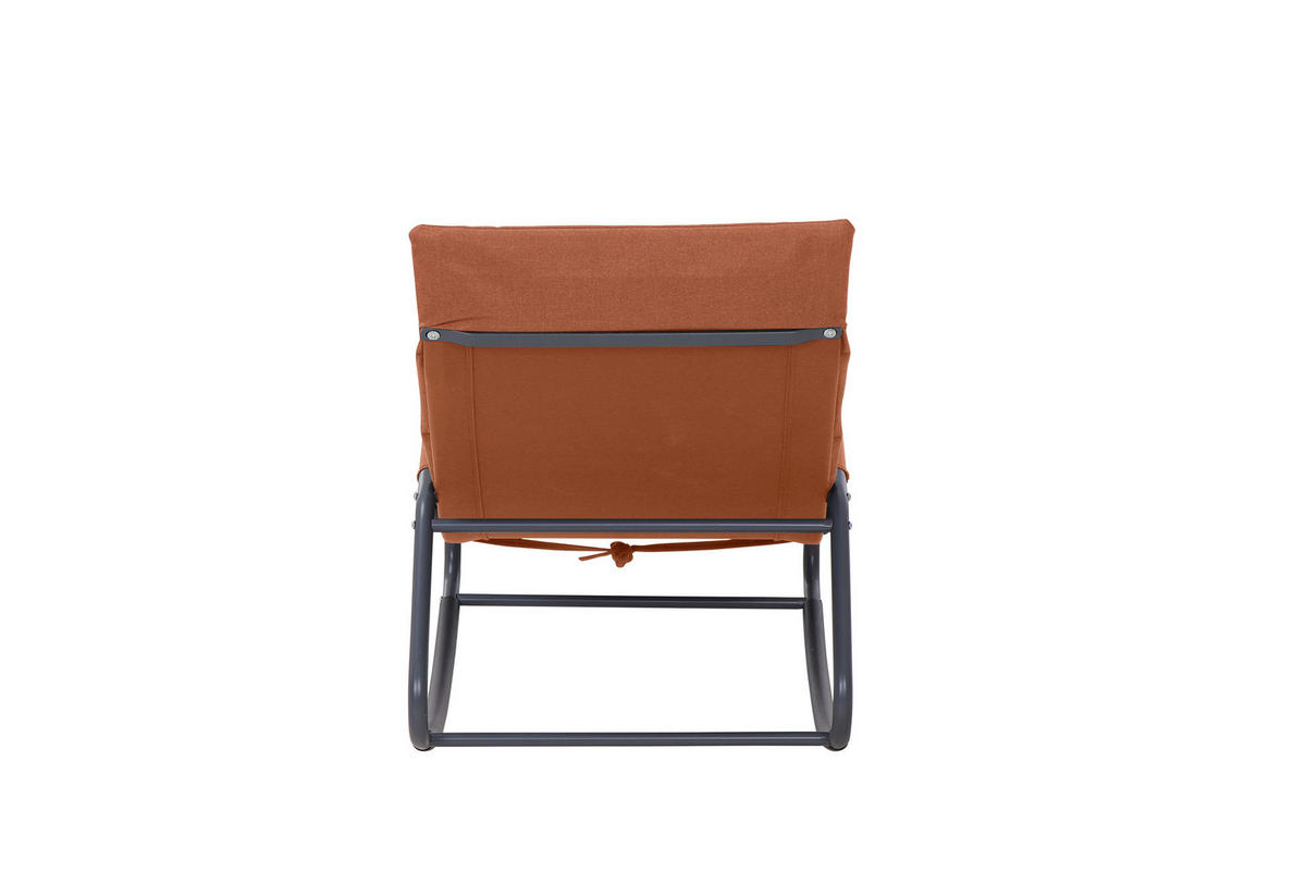 GARTEN-RELAXLIEGE 57/81/143 cm  - Orange, KONVENTIONELL, Textil/Metall (57/81/143cm) - Siena Garden