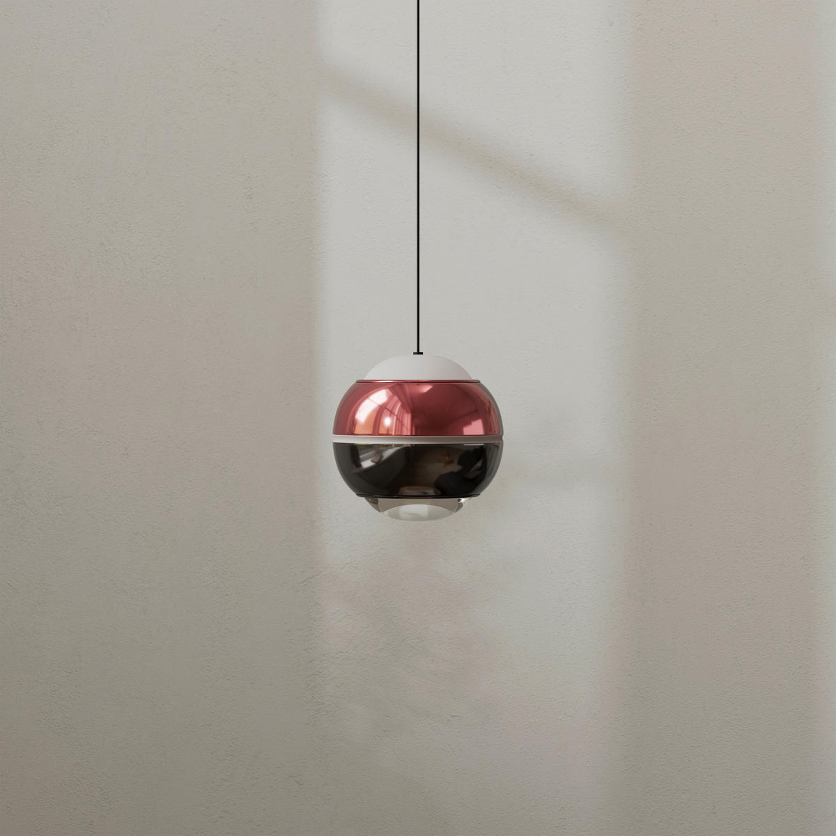 LED-HÄNGELEUCHTE Easy 12,5/150 cm   - Schwarz/Kupferfarben, Design, Glas/Kunststoff (12,5/150cm) - Dieter Knoll