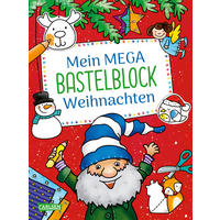 MITMACHBUCH Mein MEGA Bastelblock MEGA Bastelblock Weihnachten  - Multicolor, Basics, Papier (18,2/24,8/1,8cm) - Carlsen